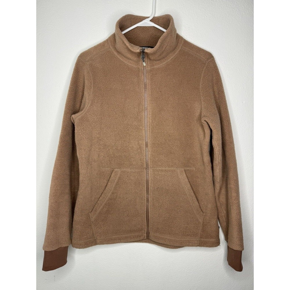 REI Co-Op Sweater Fleece Full Zip Brown Outdoor Jacket Mens Size Medium EUC